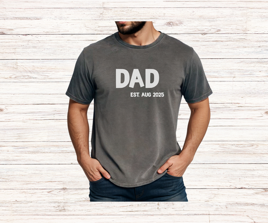 First Time Dad Gift, Custom Comfort Colors Tee, First Time Dad Gift, New Parent Announcement, Personalized Baby Reveal Outfit