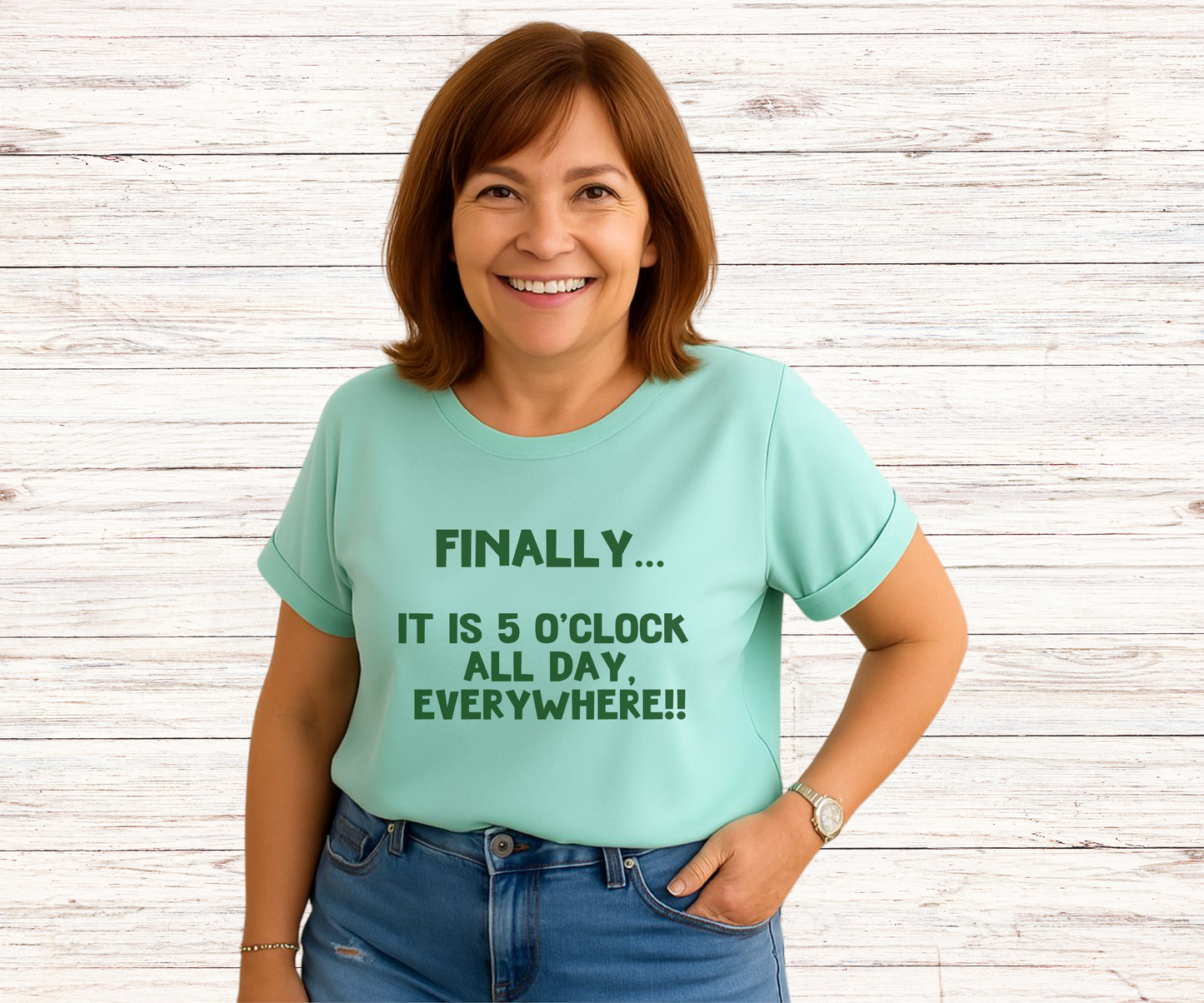 Retirement Shirt Funny, Unisex Comfort Colors T-Shirt, 5 O’Clock All Day Tee, Retired Gift for Dad, Custom DTF Print, Vintage Tee