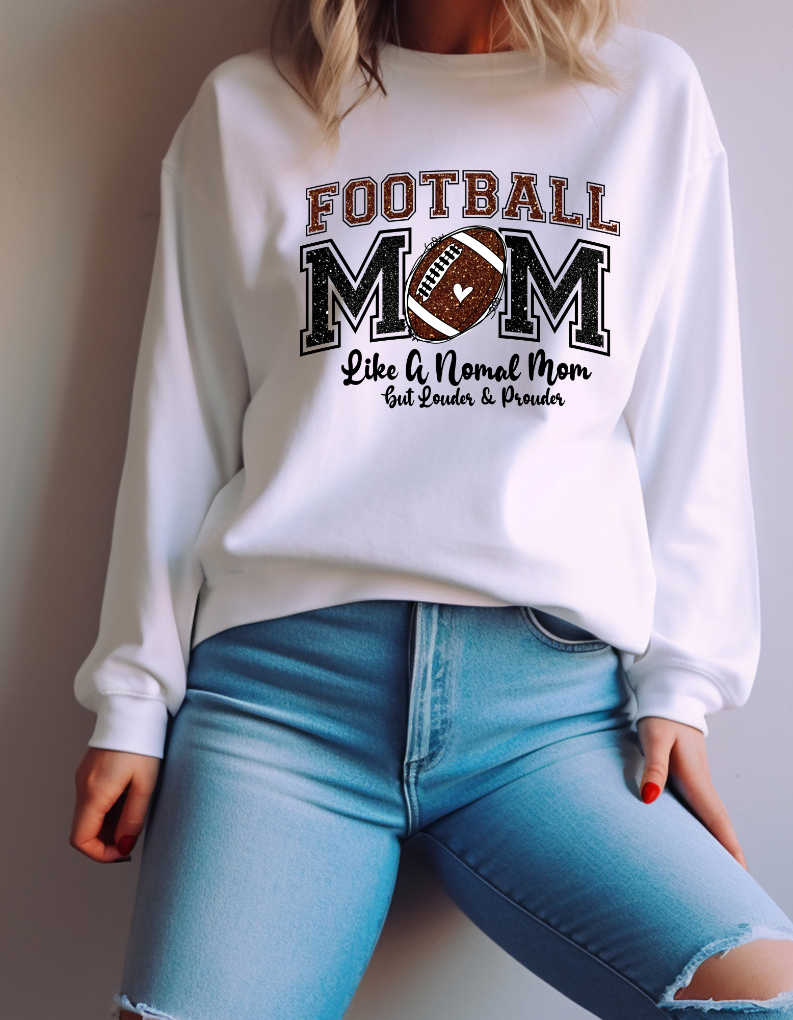 Football MoM - Like a normal Mom, Direct to Film Transfer - Stitched Expressions