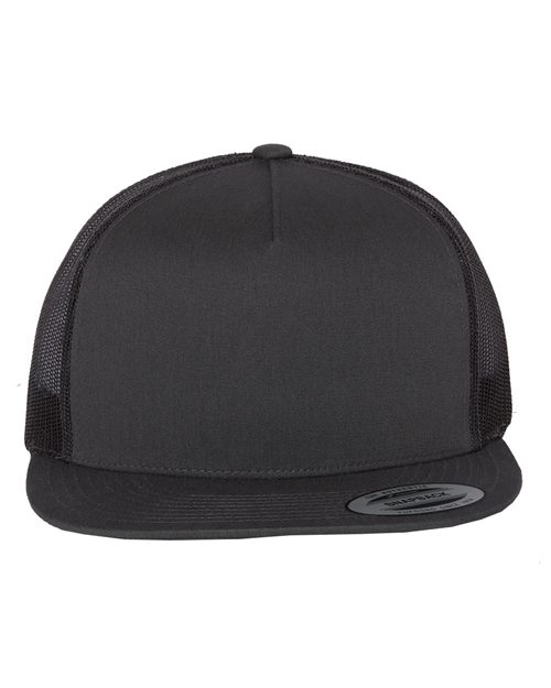 Five-Panel Classic Trucker Cap - Structured Snapback-Embroidered - Stitched Expressions