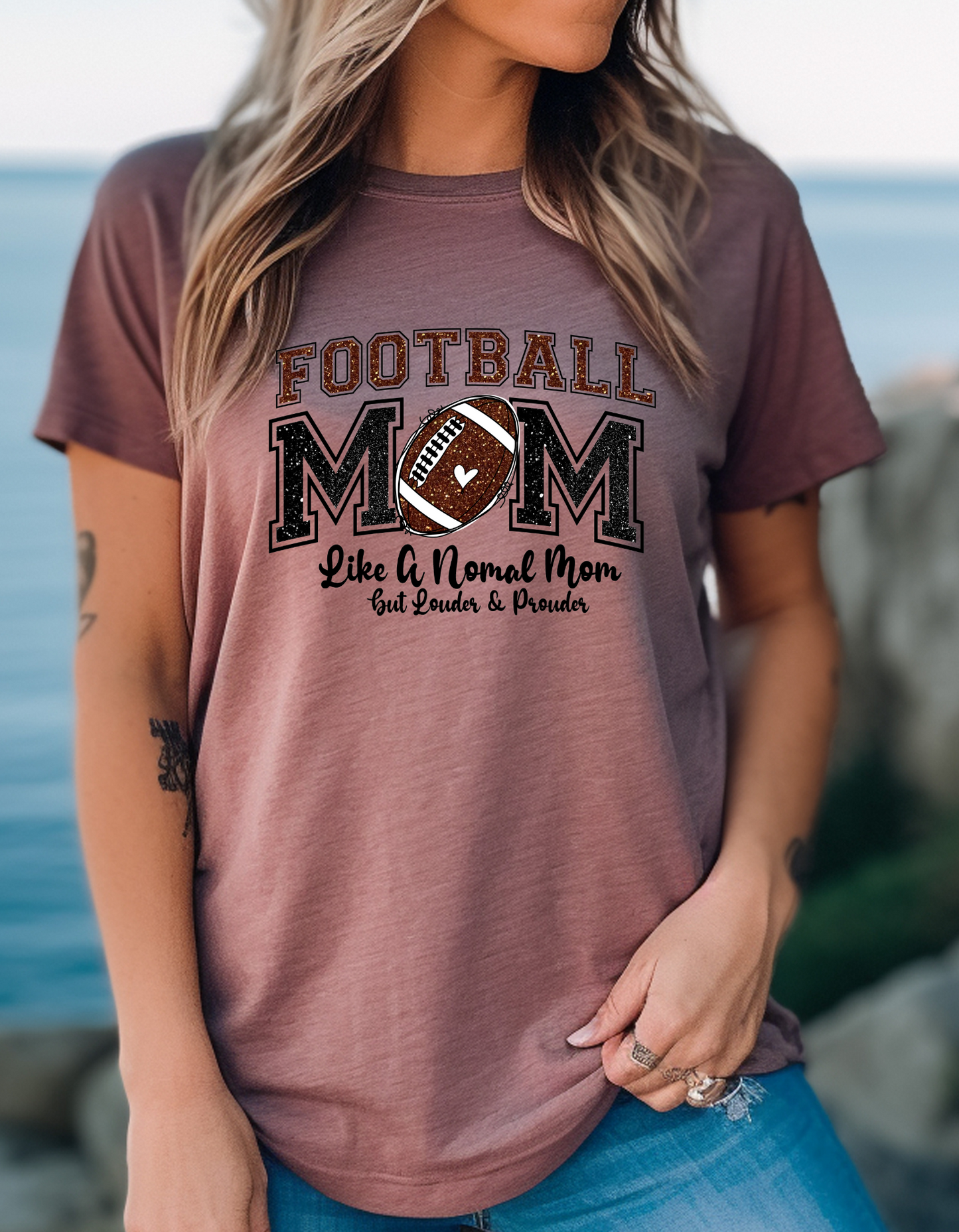 Football MoM - Like a normal Mom, Direct to Film Transfer - Stitched Expressions