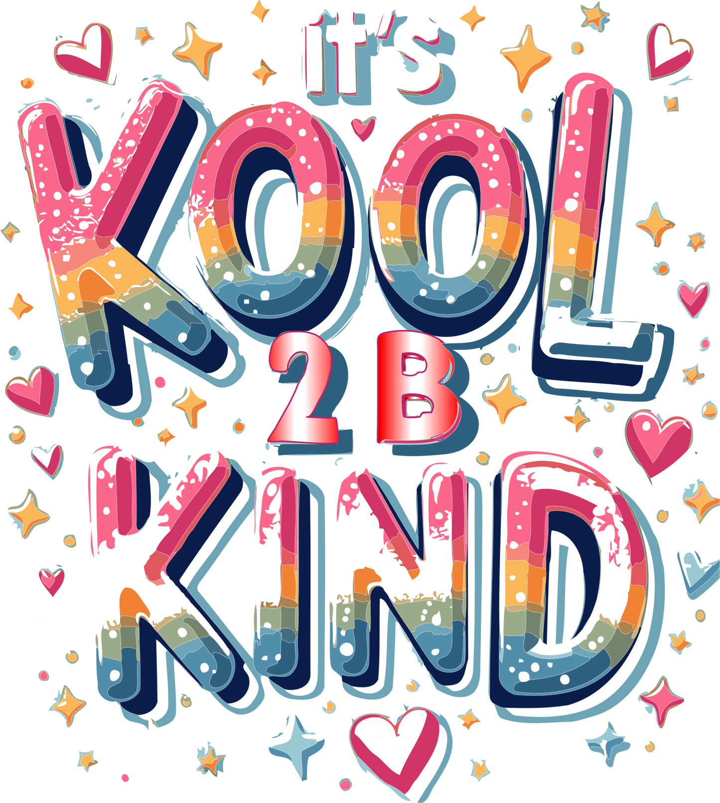 Kind Kids Shirt – Anti Bullying – Kindness for Children – Positive Message Graphic Tee, cotton/poly