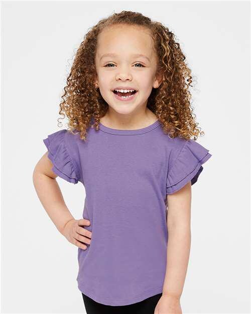 Customizable Toddler Flutter Sleeve Tee - Stitched Expressions