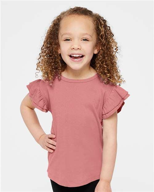 Customizable Toddler Flutter Sleeve Tee - Stitched Expressions