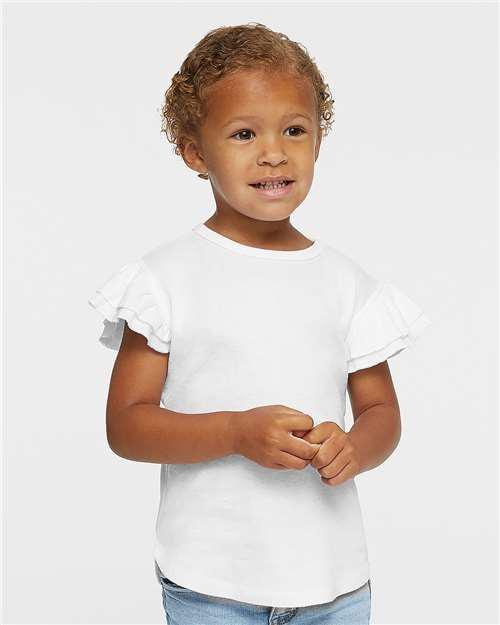 Customizable Toddler Flutter Sleeve Tee - Stitched Expressions