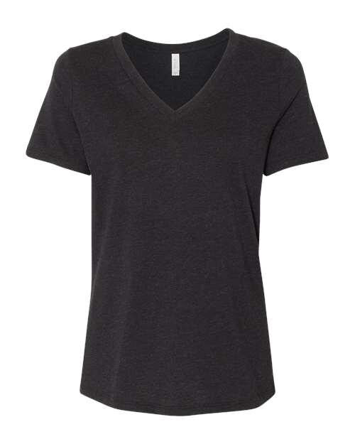 Customizable Womens Heather V-Neck Tee - Stitched Expressions