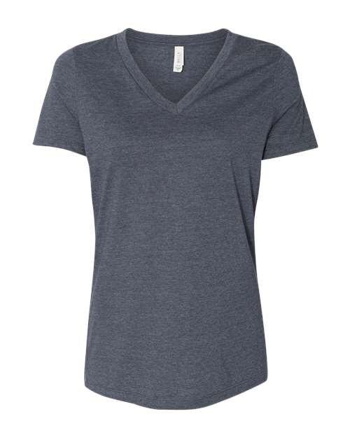 Customizable Womens Heather V-Neck Tee - Stitched Expressions