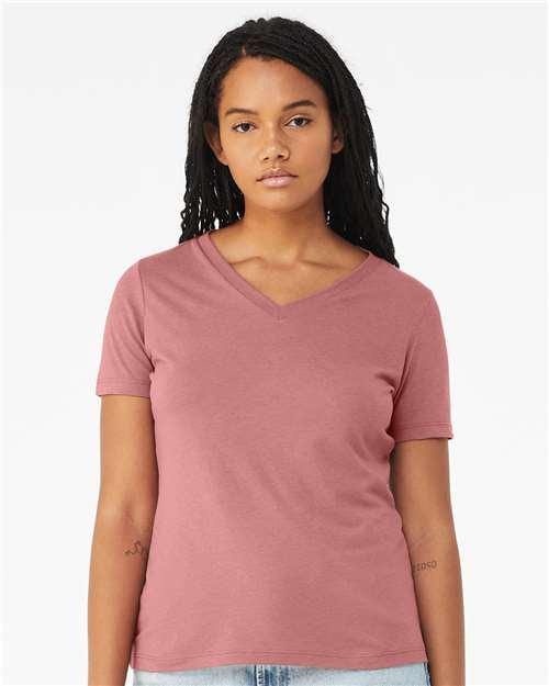 Customizable Womens Triblend V-Neck Tee - Stitched Expressions