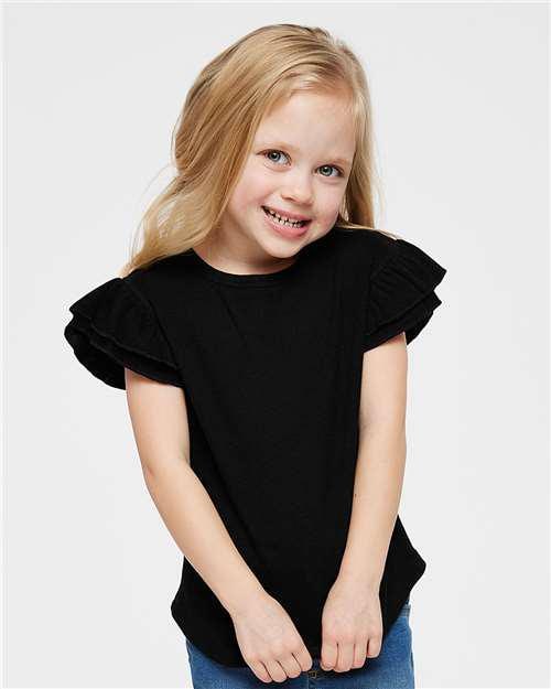 Customizable Toddler Flutter Sleeve Tee - Stitched Expressions