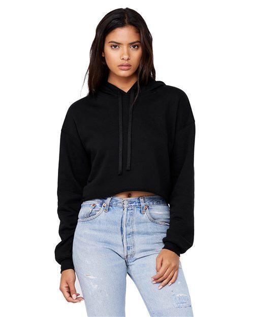 Customizable Womens Crop Fleece Hoodie - Stitched Expressions