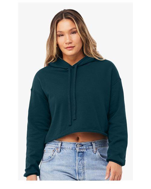 Customizable Womens Crop Fleece Hoodie - Stitched Expressions