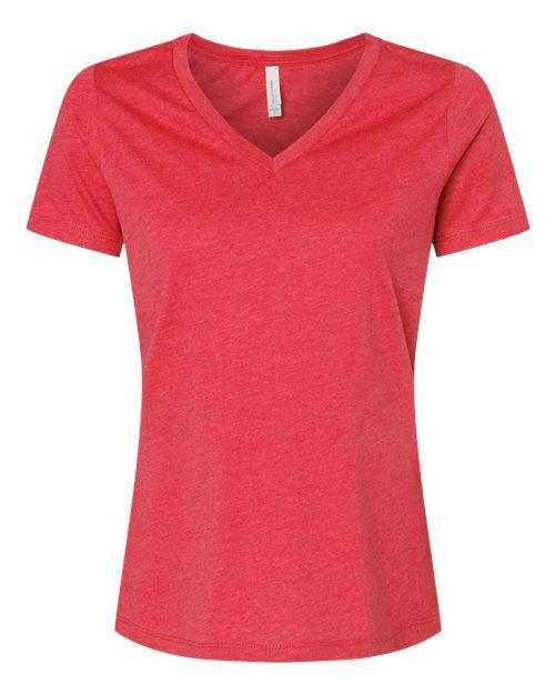 Customizable Womens Heather V-Neck Tee - Stitched Expressions