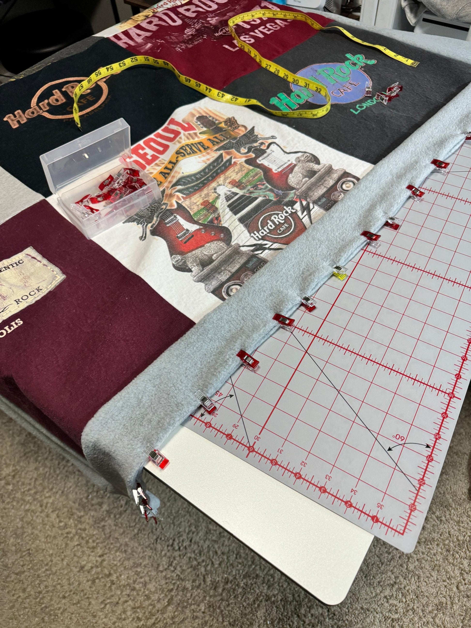 Custom T-Shirt Blanket - Memory Keepsake, Cozy Throw Size, Personalized Fleece Blanket, Upcycled Handmade Gift - Shirt Blanket - Stitched Expressions